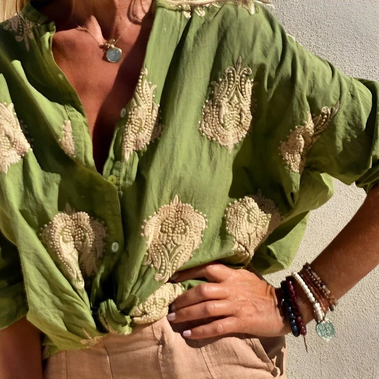 BLUSA ESTILO RELAJADO INSPIRACION BOHEMIA ERZA