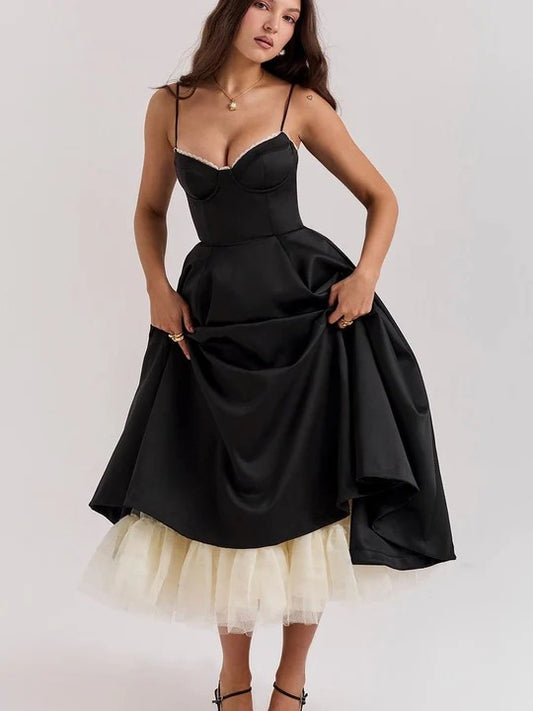 VESTIDO MIDI ELEGANCIA CLASICA RADIANTE ORIANA