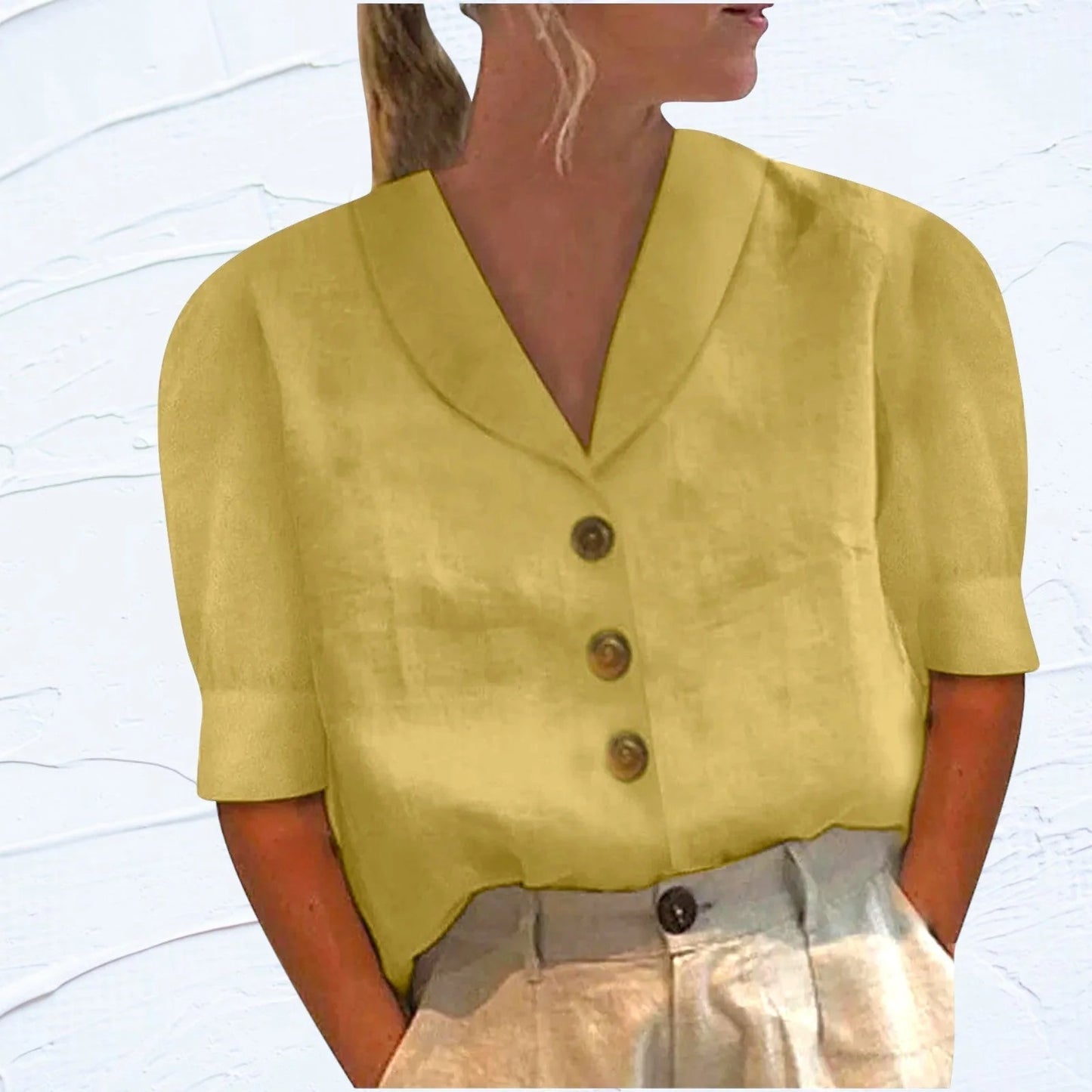 BLUSA MANGA CORTA ABOTONADA