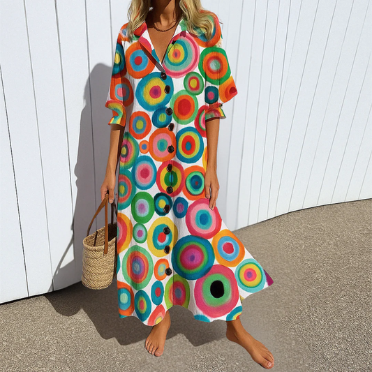 VESTIDO MIDI DISEÑO CREATIVO