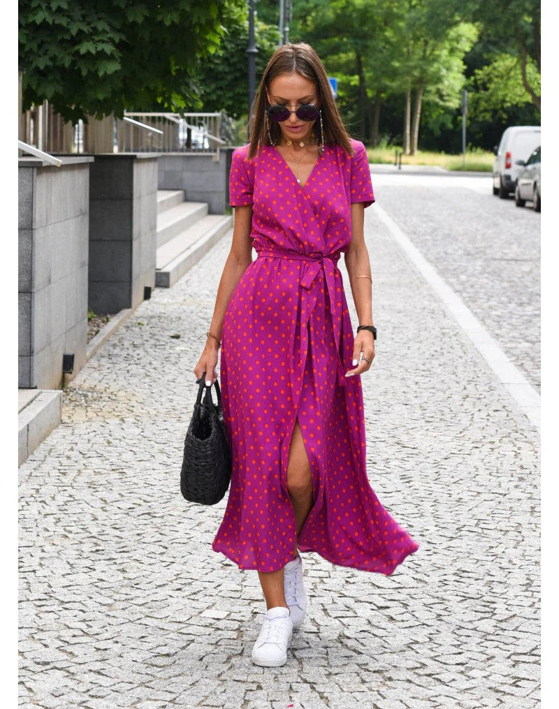 VESTIDO CRUZADO ESTILO FLORAL