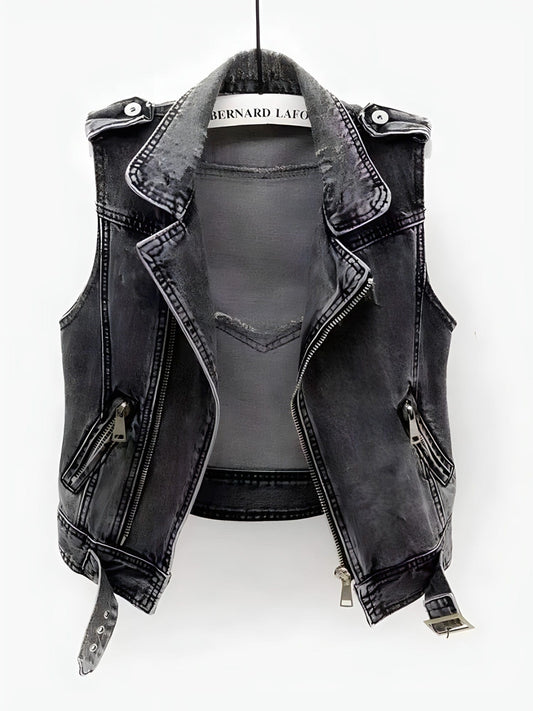 CHALECO ESTILO MOTERO LOOK URBAN