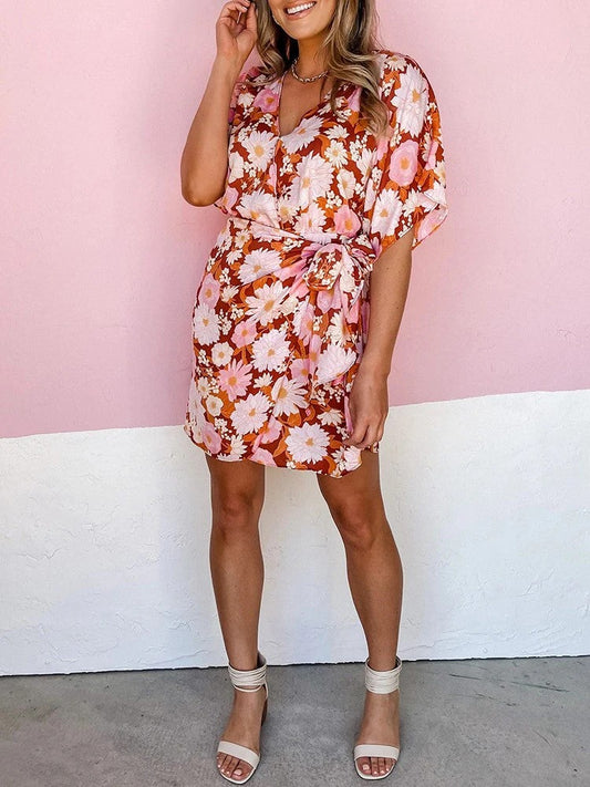 VESTIDO CORTO FLORAL CASUAL LIDIA