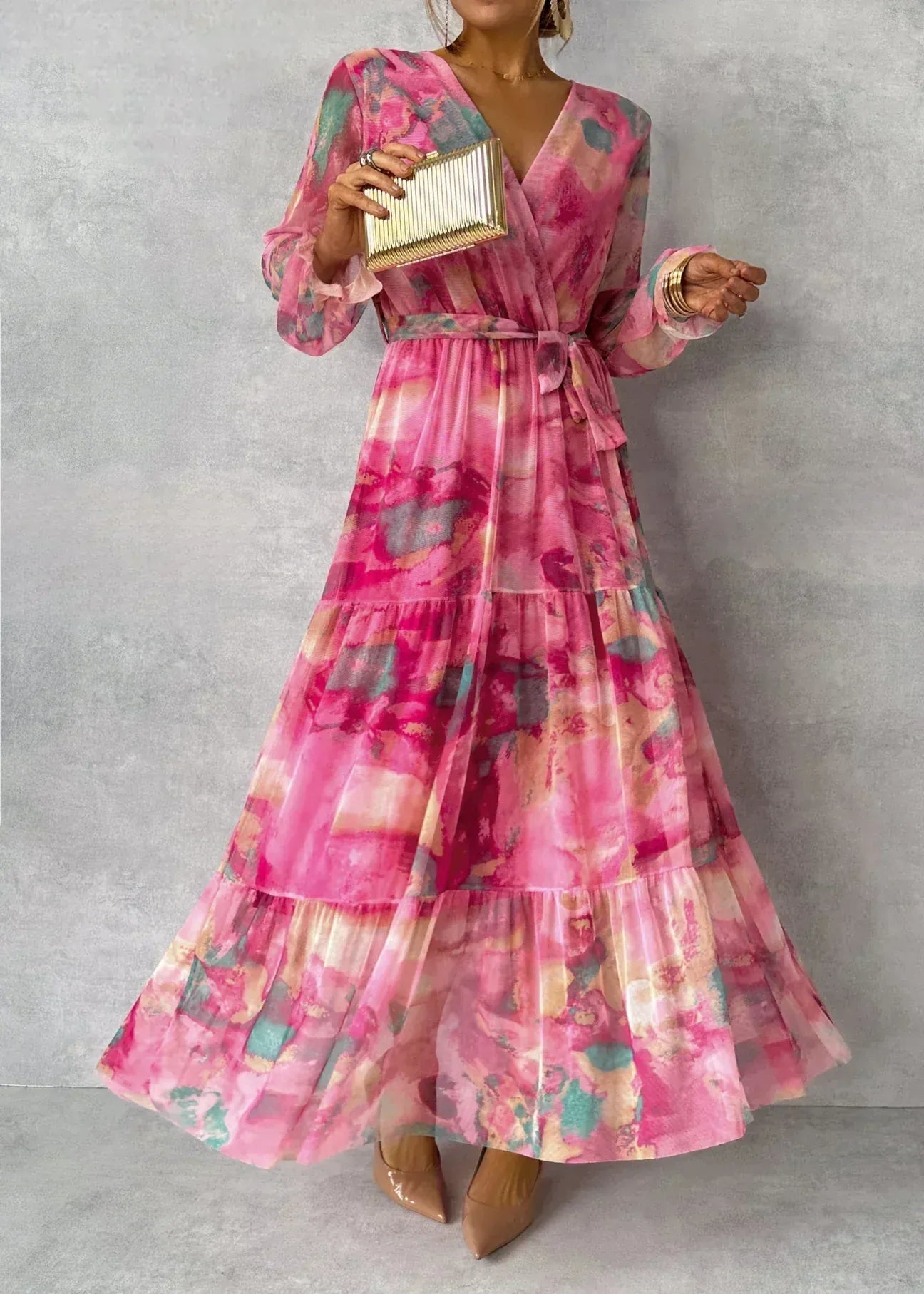 VESTIDO FLORAL COLLECCION THERESIA