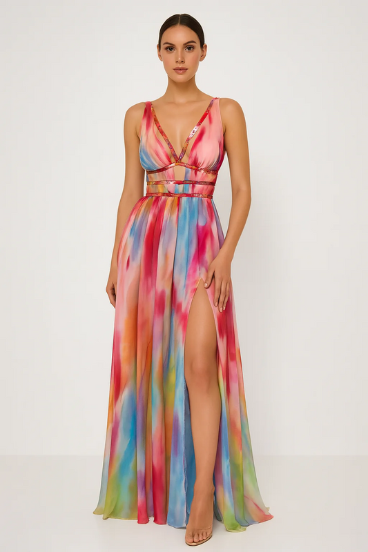 VESTIDO LARGO RADIANTE ARTISTICO ESPECIAL AFRODITA