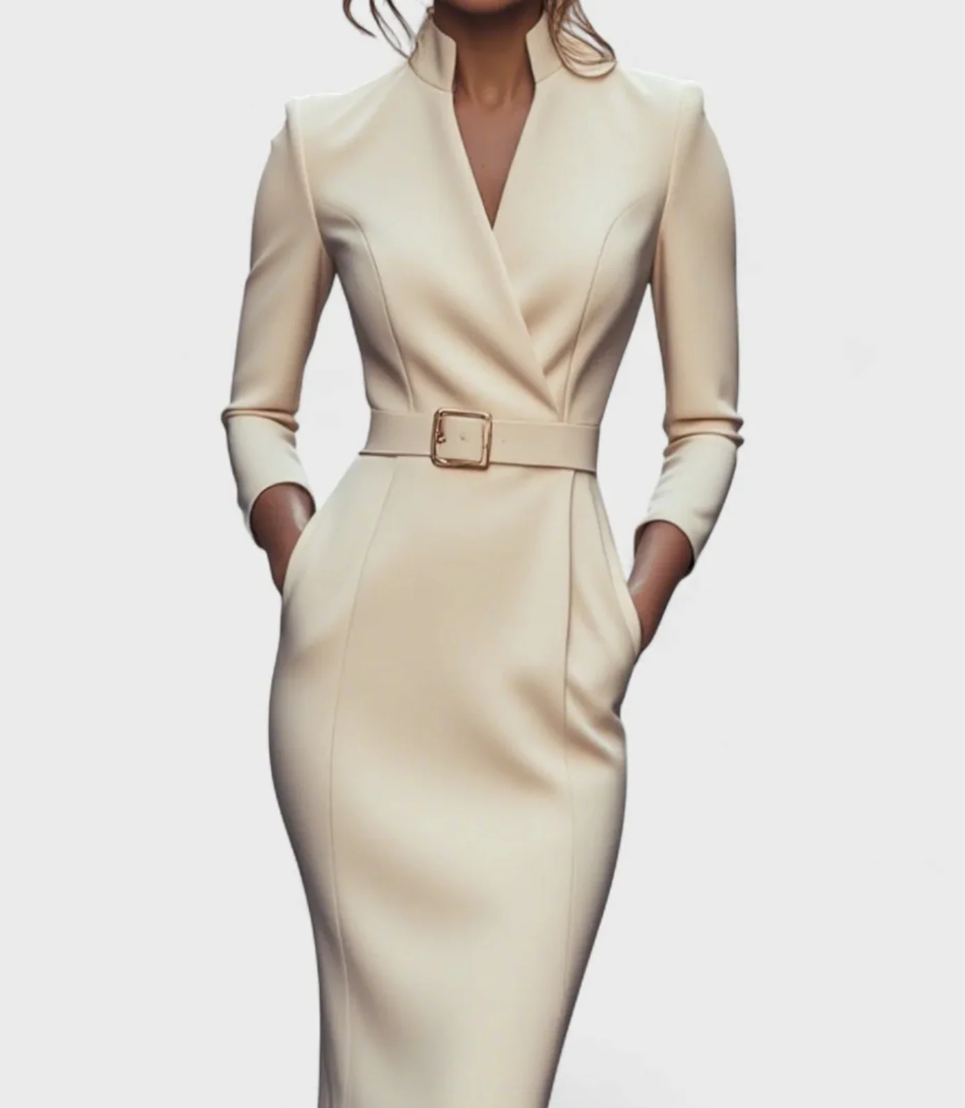 LIDIA | VESTIDO COCKTAIL ESTILIZANTE PLISADO