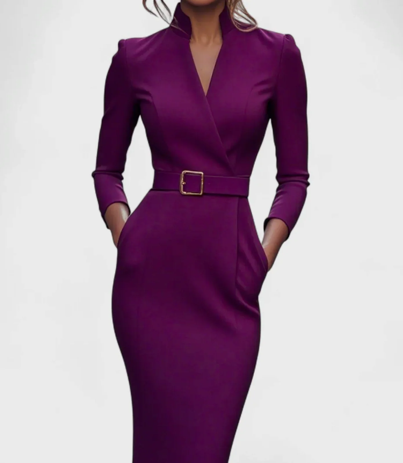 LIDIA | VESTIDO COCKTAIL ESTILIZANTE PLISADO