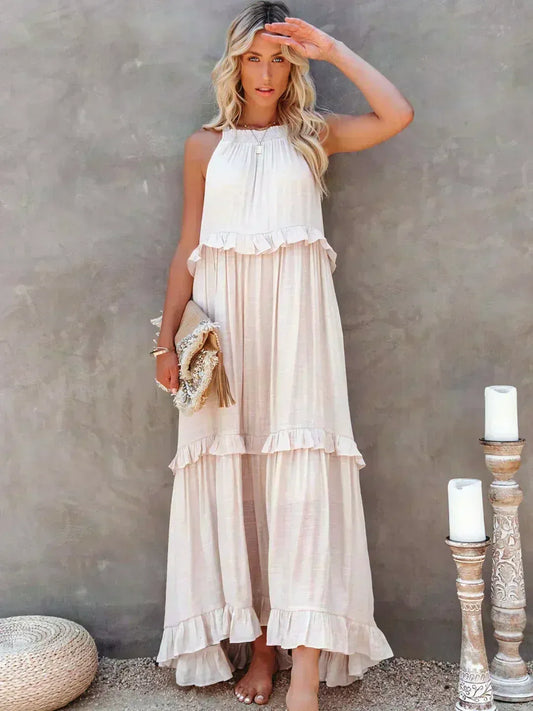VESTIDO LARGO LIGERO Y FLUIDO EVENTUAL ROCIO