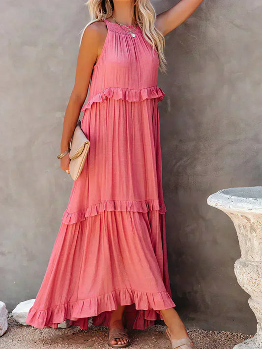 VESTIDO LARGO LIGERO Y FLUIDO EVENTUAL ROCIO