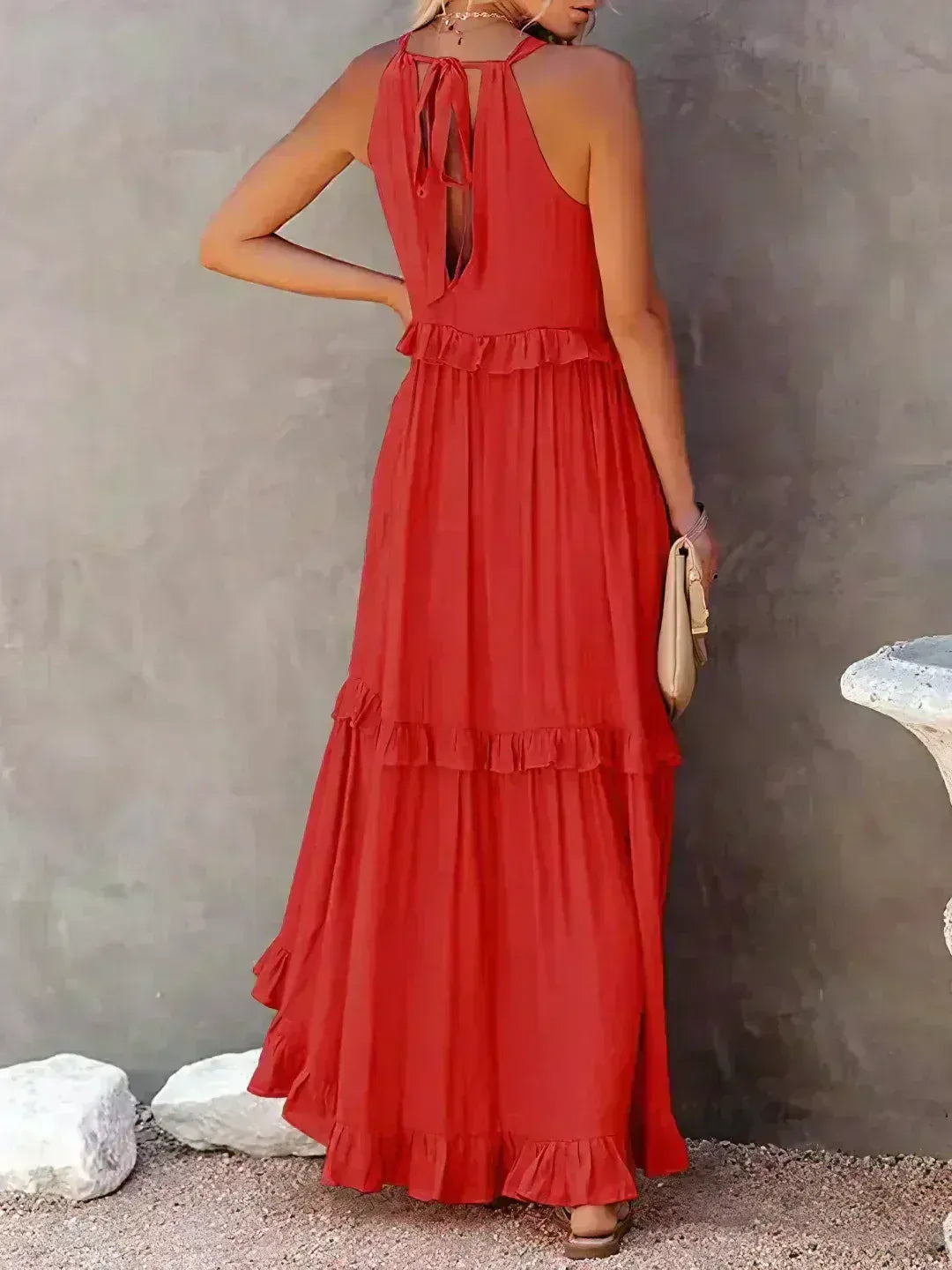 VESTIDO LARGO LIGERO Y FLUIDO EVENTUAL ROCIO