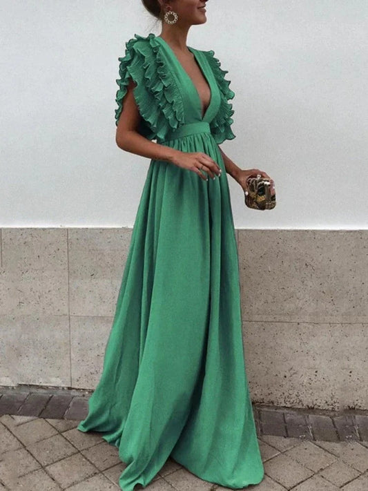 VESTIDO DE EVENTO LARGO ROMANTICO