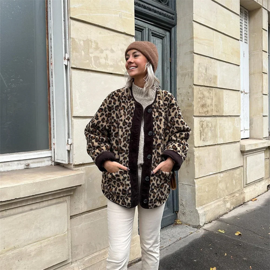 CHAQUETA ESTAMPADO PARDO