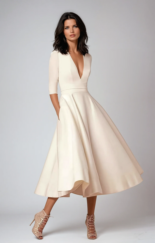 VESTIDO ESCOTE PROFUNDO AMELIA