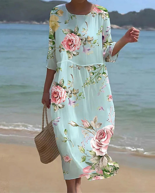 VESTIDO LARGO FLORAL LIGERO