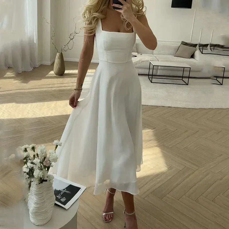 VESTIDO DE PIEZA ELEGANTE MODERNA ALICIA