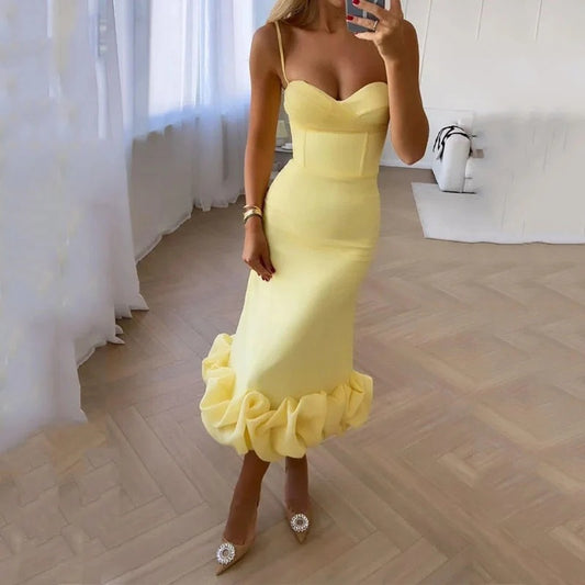 VESTIDO MIDI PRECIOSO ROMANCE RADIANTE
