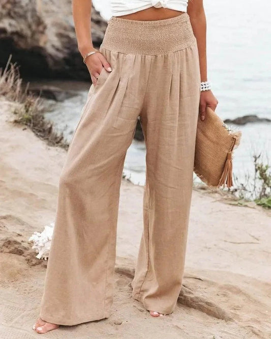 PANTALONES PALAZZO TEJIDO FLUIDO