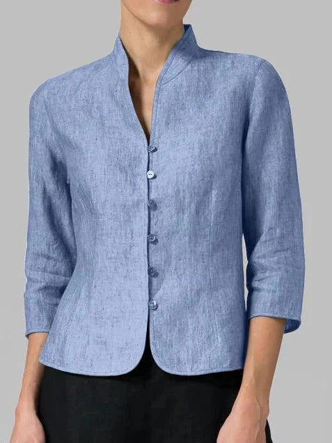 BLUSA DE LINO MANGA LARGA RISIA
