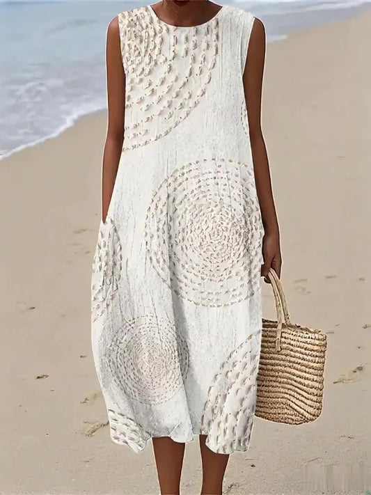 VESTIDO CORTE MIDI LOOK FRESCO DE VERANO