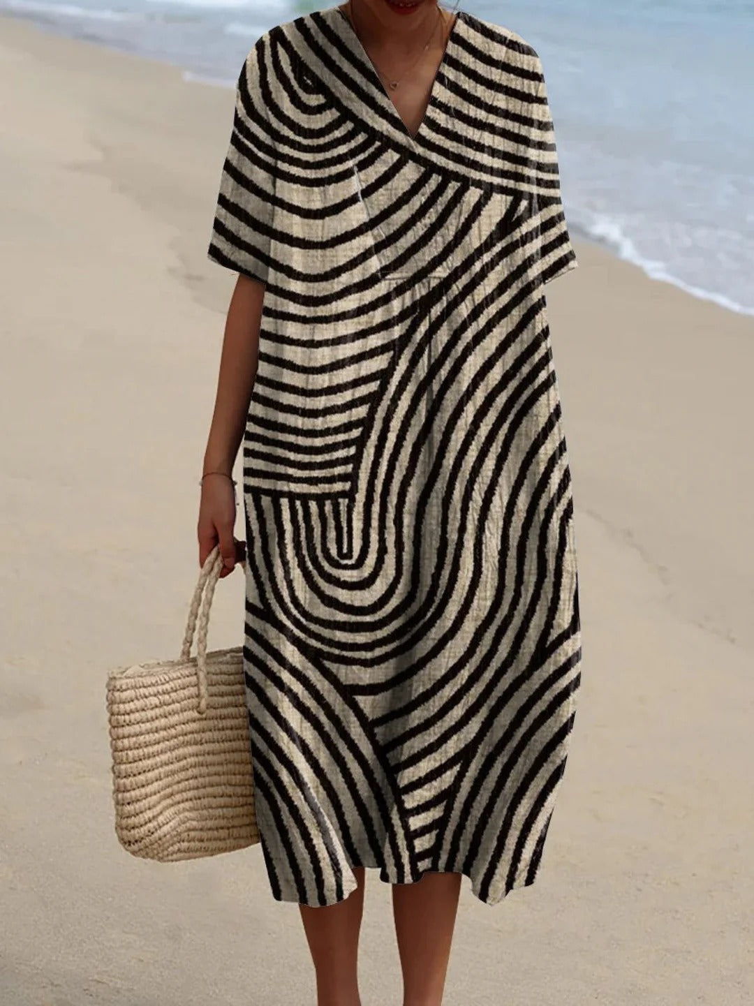 VESTIDO MIDI VERANIEGO DISEÑO SAND