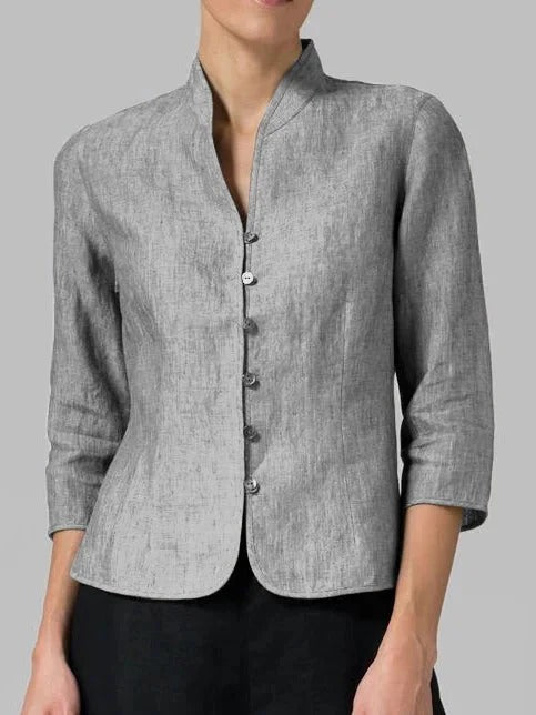 BLUSA DE LINO MANGA LARGA RISIA