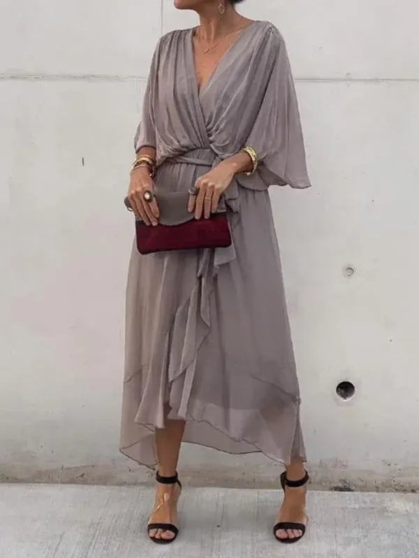 VESTIDO CASUAL SOFISTICADO MIDI CAROLINE