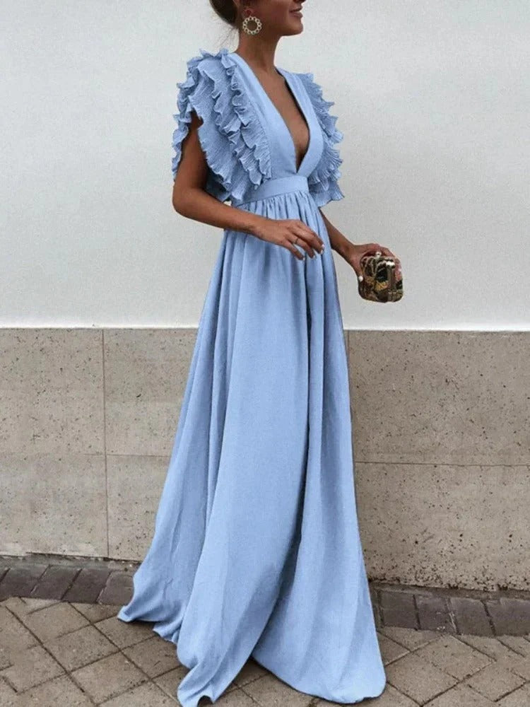 VESTIDO DE EVENTO LARGO ROMANTICO