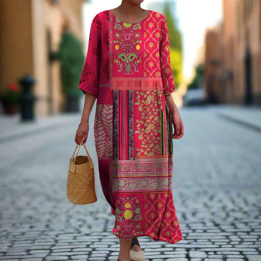 VESTIDOM LARGO ESTILO BOHEMIO