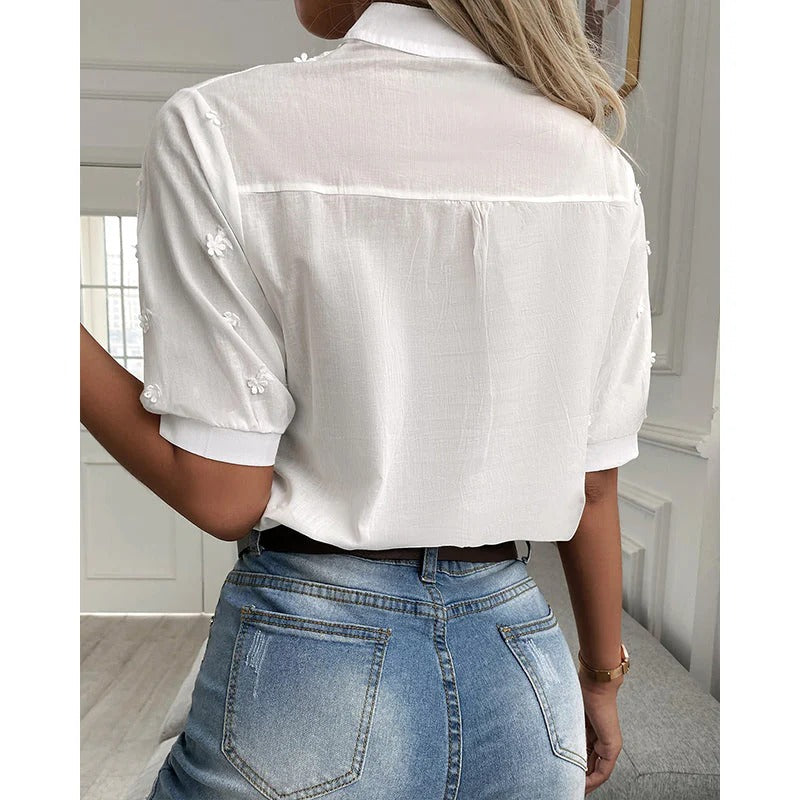 BLUSA CON ESTILO DE FLORES DE VERANO