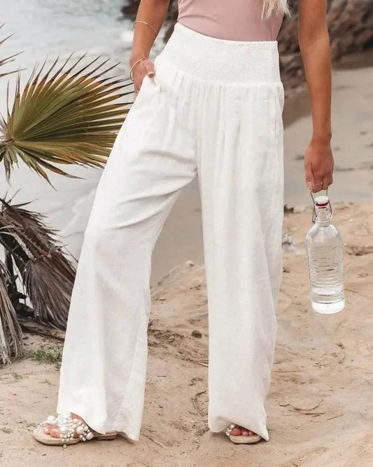 PANTALONES PALAZZO TEJIDO FLUIDO