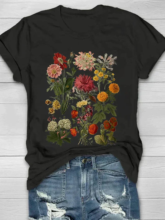 CAMISETA ARTISTICA DISEÑO BOTANICO