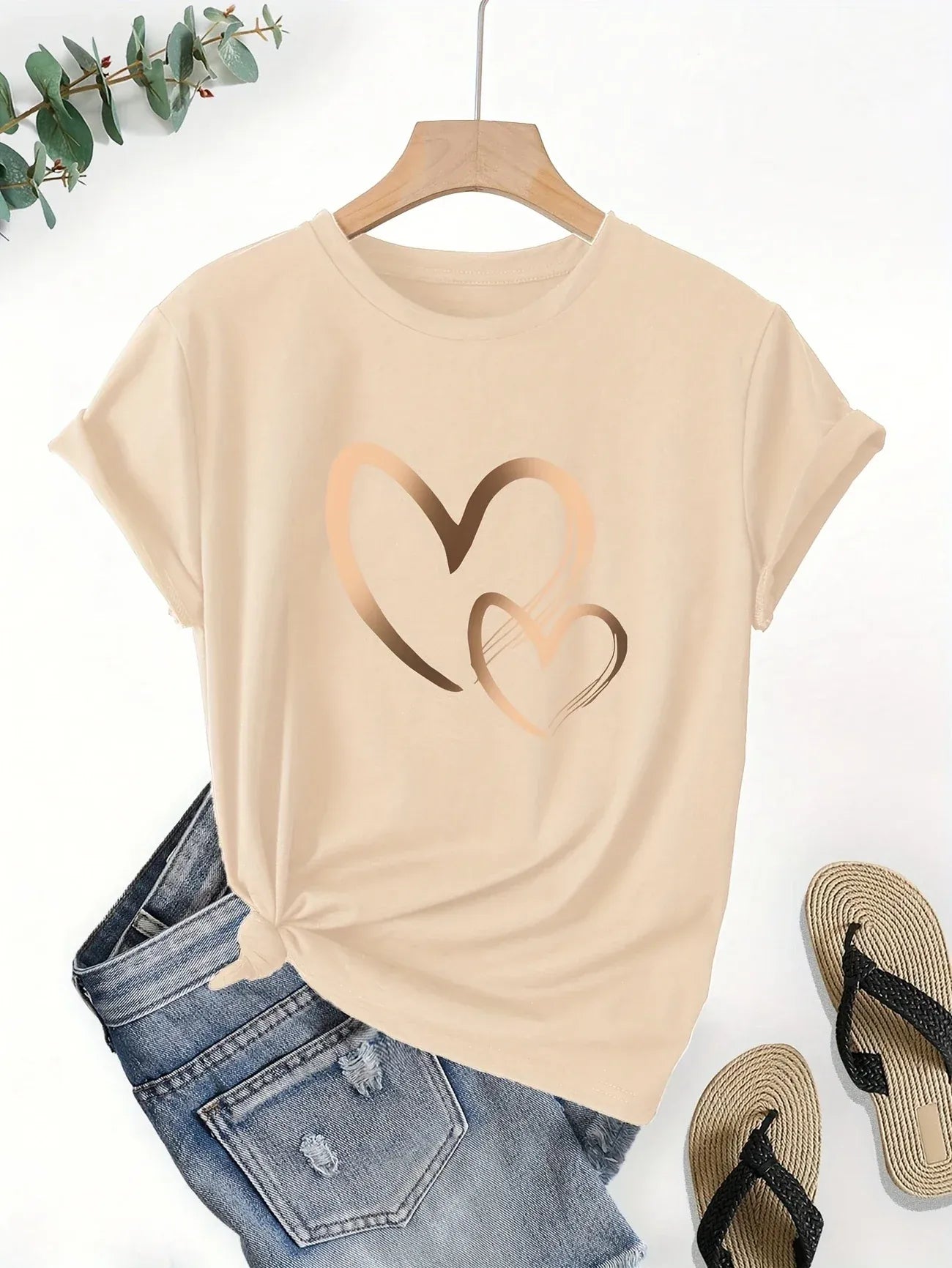 CAMISETA DISEÑO CORAZON COMODA