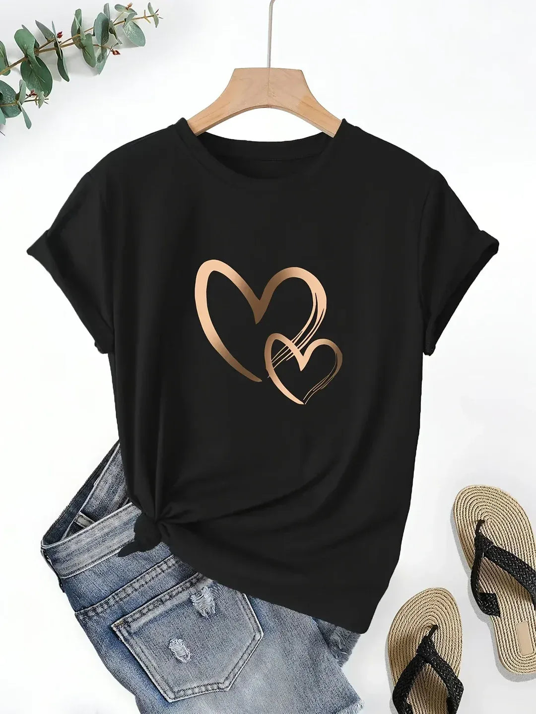 CAMISETA DISEÑO CORAZON COMODA