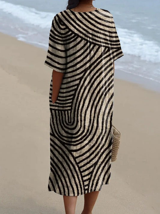 VESTIDO MIDI VERANIEGO DISEÑO SAND