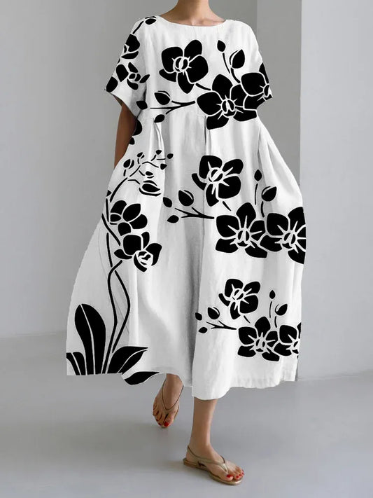 VESTIDO CASUAL VERANIEGO DE DISEÑO FLORAL