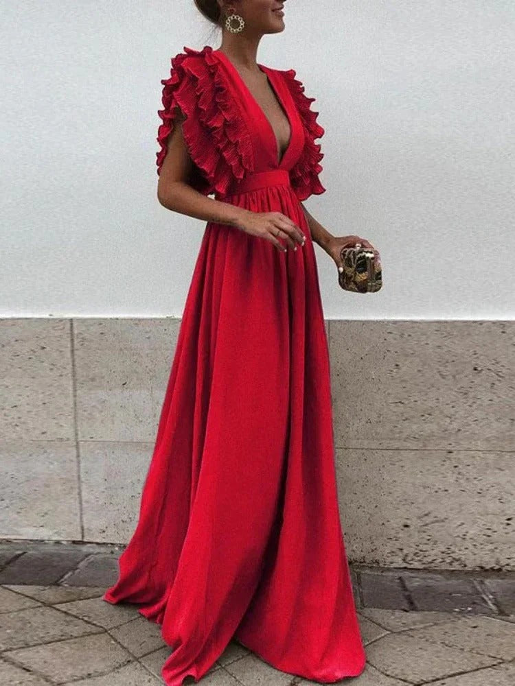VESTIDO DE EVENTO LARGO ROMANTICO