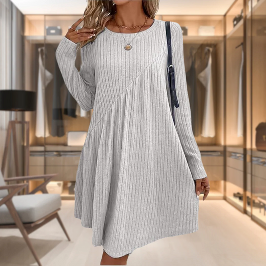 VESTIDO CASUAL DE PUNTA MANGA LARGA
