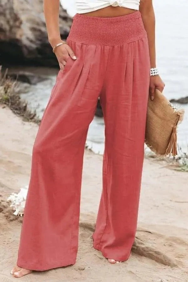 PANTALONES PALAZZO TEJIDO FLUIDO