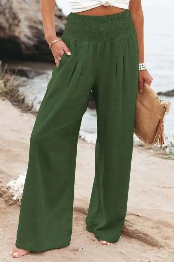 PANTALONES PALAZZO TEJIDO FLUIDO