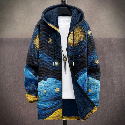 CHAQUETA CÀRDIGAN ARTÌSTICA DISEÑO NOCHE