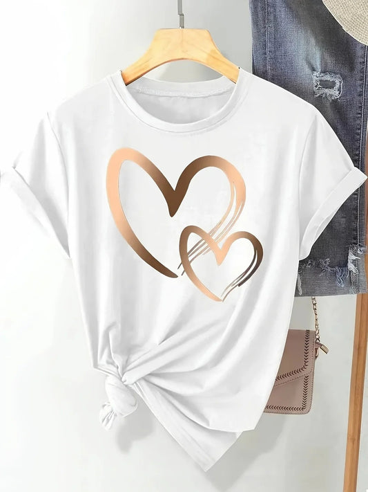 CAMISETA DISEÑO CORAZON COMODA