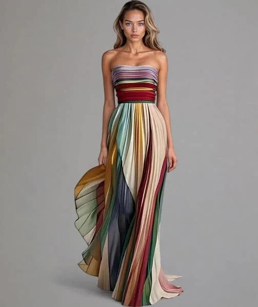 VESTIDO LARGO FILO RADIANTE ARTISTICO ERIKA