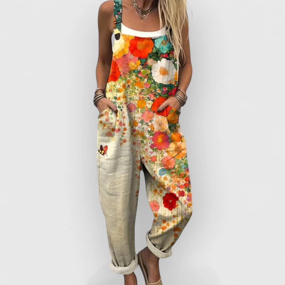 VESTIDO OVEROL FLORAL PRIMAVERA