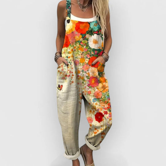 VESTIDO OVEROL FLORAL PRIMAVERA